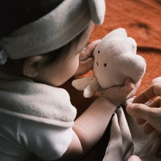 essian Modez 新生兒安撫毯 鬱金香, 燕麥米色(鬱金香)