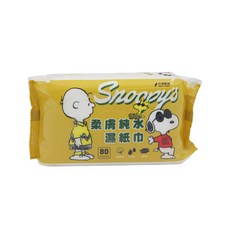 PEANUTS 史努比 柔膚濕紙巾 耍酷, 1入, 6包
