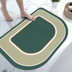 Witherhome 簡約雙色防滑地墊, 綠色