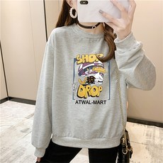 퍼니 샵 덕 프린팅 맨투맨 임산부 상의 임부복