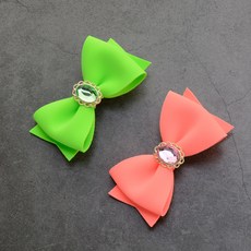 핸날 여아용 쥬얼리 네오프렌 집게핀 2종 세트