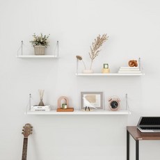 SOHEIM 單層壁掛層架 1入 + 3種安裝工具套組, 白色, 1層