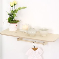 Happytool 樺木懸掛長寬壁架 W5924 + 螺絲, 淺褐色的, 一層