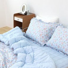 스누즈 꽃마리 트윌 순면 옥수수솜 프릴 차렵이불
