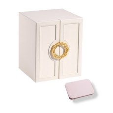 簡約攜帶式配件珠寶盒+折疊式手鏡 款式1 Y21, 1套