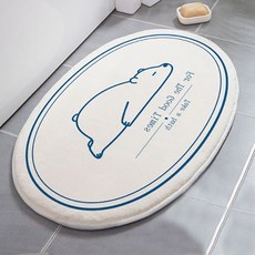 I Love Home 防滑動物緩衝腳踏墊 薄款, 熊, 1個