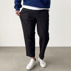 Padel 男款九分工裝口袋鬆緊帶彈性闊腿褲