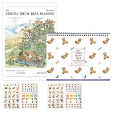 TESEUM 泰迪熊 2023 年日曆 + 月度計劃表 L 套組 G, 模式（日曆），野餐（計劃）