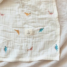 Ma lolotte 刺繡棉質毯, 恐龍款