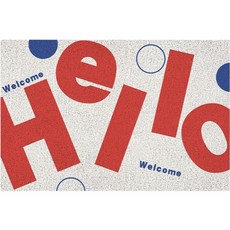 歡迎入口線圈墊 90 x 60 厘米, 紅色, 1個