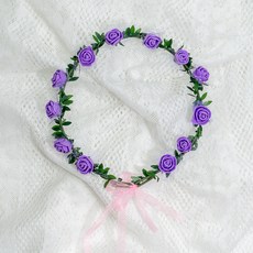 lilydress 玫瑰面紗花環 LFC24, 紫羅蘭色