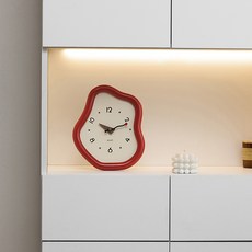 WOZOOM 聖誕節金色不規則桌鐘, 紅色