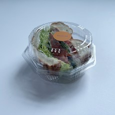 八角漢堡一次性餐盒, 餐盒 + 貼紙, 20套