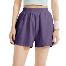 Marketpia 女款瑜珈皮拉提斯健身口袋休閒三分短褲