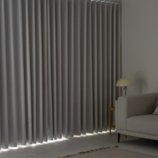 Blindmake 記憶塑形 99.99% 遮光窗簾 柔軟莫代爾 掛鉤式 2件組, 柔灰色