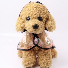 LL Market 寵物透明雨衣, 黑色, 1個