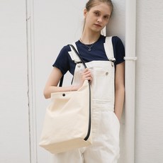 JillByJillstuart 男女通用 Luna 大號 Line 帆布棉質 Hobo 包