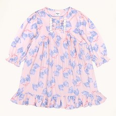 mollimelli friends 女童閃亮大蝴蝶結睡衣連身裙