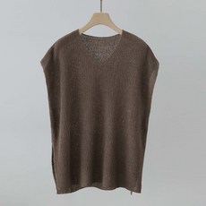 ZENITH 女款V領疊穿背心 Max寬鬆版型側開衩針織衫