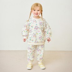 mollimelli 童款迪士尼貓兒歷險記Marie春季花朵長袖衣褲套裝