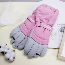 拼色防水滑雪手套