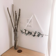 Cosette 冬季內牆裝飾棉棉人造乾花花環 DIY 套組, 象牙