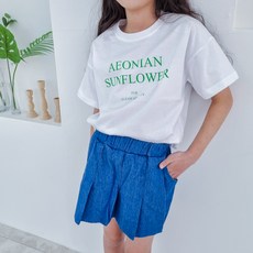 FANCY 女童字母印花短袖T恤