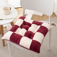 Mondspot 超細纖維 在家咖啡廳 蓬鬆 搖粒絨 棋盤格 綁帶坐墊 RB20767