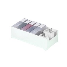 더나은날 슬라이딩 뚜껑 미니 반투명 정리상자 중 + 수납함 5p 세트 YT_RI255, 1세트