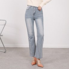 인비비드 여성용 캐서 워싱 부츠컷 속밴딩 청바지 기본 F10S21_ij5334