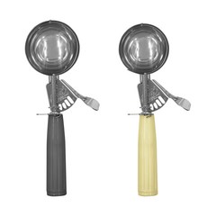 ZEUS Kitchenware 冰淇淋勺 8號 + 10號 套組, 灰色, 象牙白, 1套