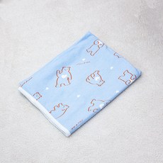 베이비스토리 유아용 오가닉 스와들 트레디 속싸개, 곰하트 블루