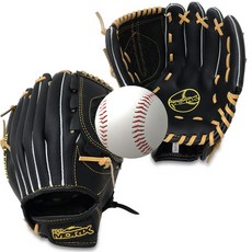 PRO MORIX 棒球手套 右手款 2入+棒球, 混色