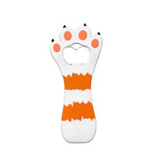 줄무늬 고양이 발바닥 병따개, 화이트, 1개