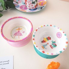 印花防傾倒兒童碗 2入, 馬戲團款+公主款, 1組