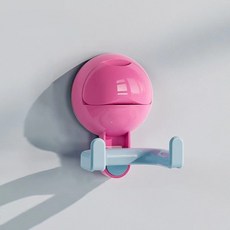 PEONIST 吸盤式多功能圓形無痕掛鉤, 2個, 粉紅色