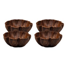 HAULS HOME Natifull 花朵造型迷你醬料碟, 木質, 4個