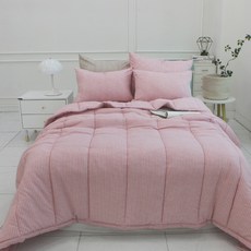 보몽드 부드러운 워싱 스트라이프 차렵이불