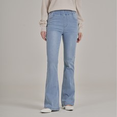 Gembling 女款修身喇叭靴型丹寧鬆緊腰牛仔褲