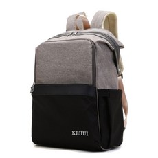 JH Company 雙色拼布後背包, 黑色