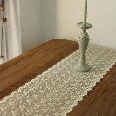 AND COTTON 夏洛特賽桌賽跑者, 象牙, 6人（寬30-31cm x長220cm）