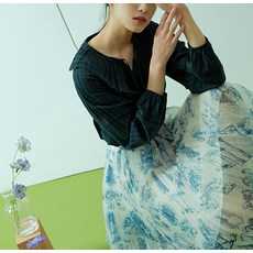STUDIO LUXE 提花棉質罩衫
