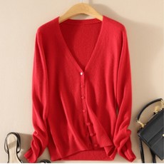 알로데 여성용 심플 데일리 브이넥 가디건