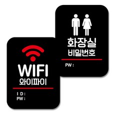 營業用標示牌2入組, Wi-Fi ID密碼、衛生間密碼, 1套