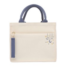 JH Company 刺繡印花手提袋, 藍色