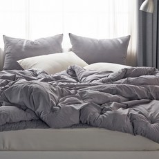 gBEDDING Sherbet高密度80支棉玉米纖維薄被, 灰色