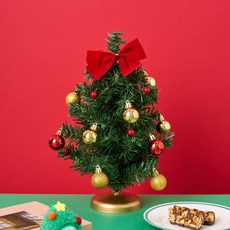 BUTTERSHOP 聖誕成品樹, 綠色 + 紅色 + 金色, 35cm