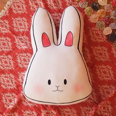 LOVEBENNY 小白兔靠枕, 白色的