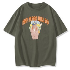 일루소 애니플레이스 오버핏 반팔 티셔츠