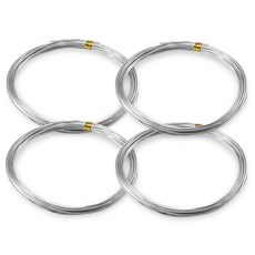 코히모 알루미늄 공예용 와이어 2.5mm x 5m 3W171, 4개, 실버